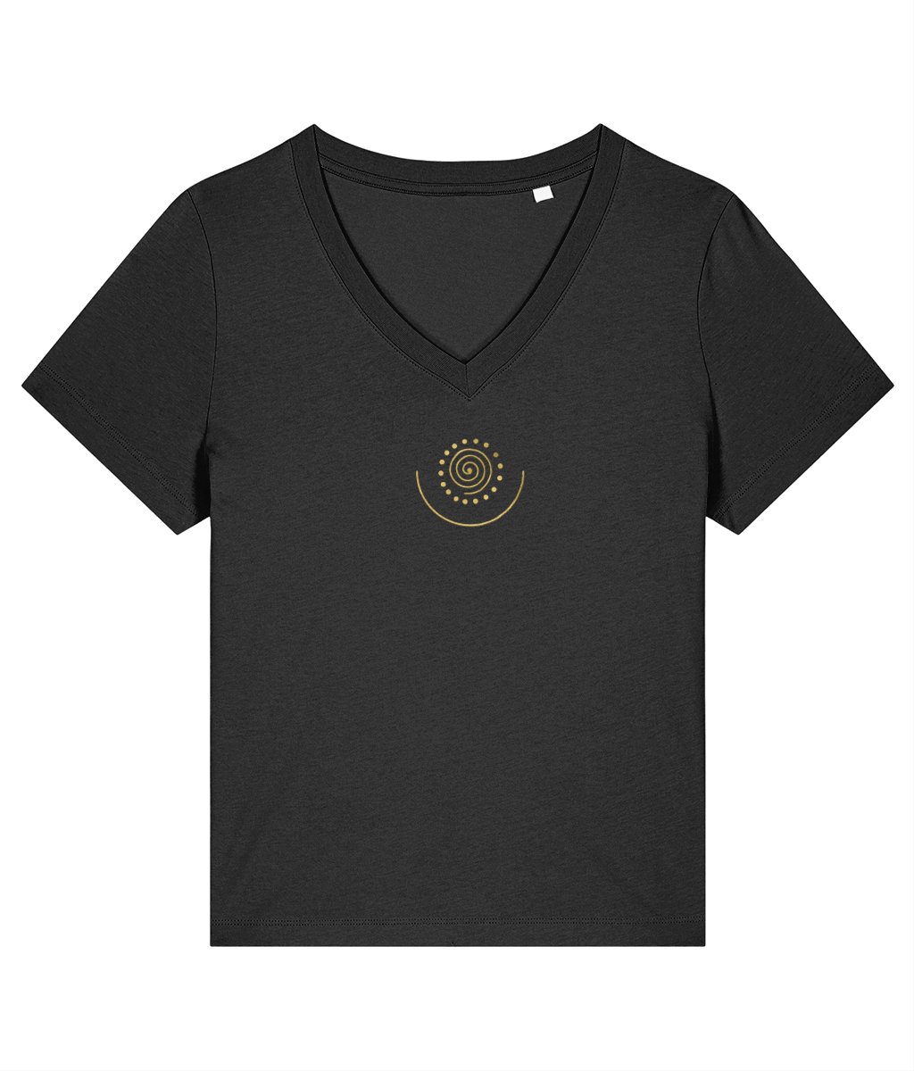 Changing Life Spiral Heart Chakra V neck