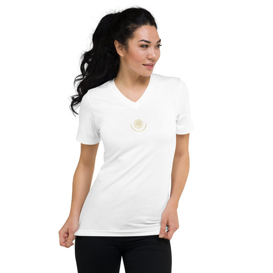 Unisex V-Neck Heart Chakra Tee