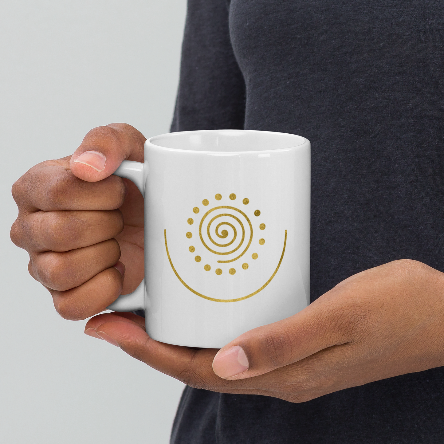 White Spiral Mug