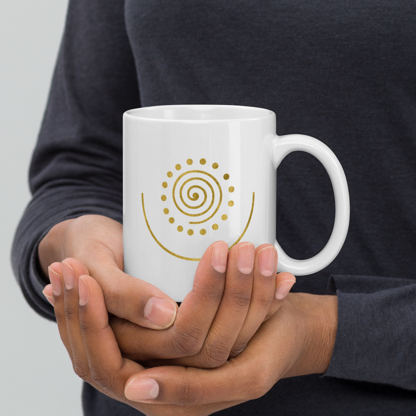 White Spiral Mug